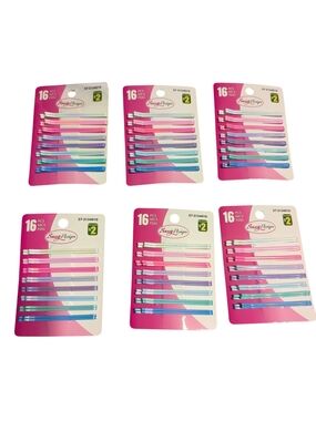 Sassy Design Bobby Pins 16 Pack Pastel Pink Blue Purple Teal